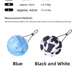 Tabella taglie cappelli sole per animali con fori orecchie e motivi colorati