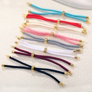 Adjustable Woven Rope Bracelet Base DIY Milan Thread Gold Plated Copper Color Retaining For Jewelry Making Handcrafted