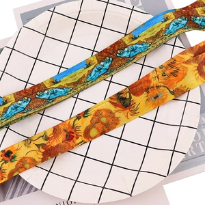 Artistic Van Gogh sunflower and starry night series lanyards for IDs and phones