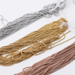 304 Stainless Steel Bulk Rice Chain DIY Jewelry Making Accessories 18K Gold Plated Color Retention Grain Texture Supplies