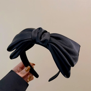 Große Schleife Haarreif Satin Stoff Elegant Vintage Haarschmuck Damen Mode