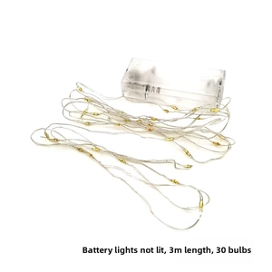 3m LED string light with 30 warm yellow bulbs and battery box for Christmas decoration