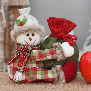 Weihnachten Schneemann Puppe Geschenktüte Bonbontüte Plüschtier Feiertag Heimdeko Party Ornament