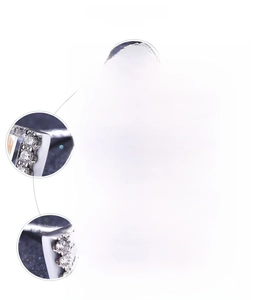 Macro view of emerald-cut 5A cubic zirconia studs with s925 silver handcrafted prongs