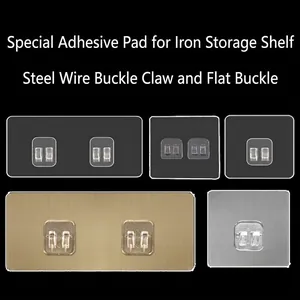 Transparent Adhesive Wall Hooks Heavy Duty Punch-Free Seamless Storage Hooks For Kitchen Bathroom