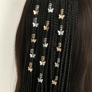 Dreadlock Hair Jewelry Alloy Braiding Rings Hollow Butterfly Snake Crown Ethnic Retro Style Accessories For Women
