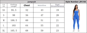 Tableau détaillé des tailles pour combinaison de yoga sans couture avec mesures