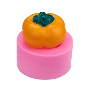 DIY silicone mold for persimmon shaped cake decor and creative scented candle making