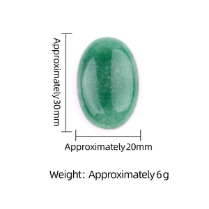 Oval green natural aventurine quartz stone cabochon for DIY jewelry making 20x30mm