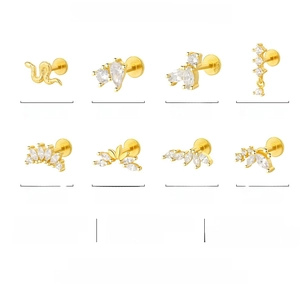 Detailed technical chart showing dimensions and weights of S925 silver zircon earrings