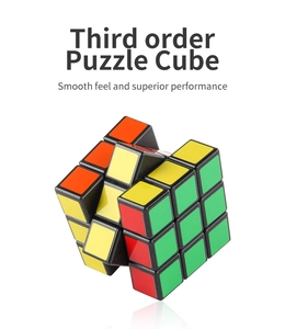 Close-up of a 3x3x3 puzzle cube showing smooth rotation and vibrant colored plastic pieces