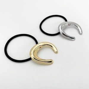 Metal U Shape Buckle Hair Ties High Elastic Hair Rope For Women Minimalist Niche Style Ponytail Holder Alloy Accessories