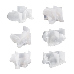 Set of 6 pieces 3D baby dinosaur silicone molds for DIY resin casting and pendants