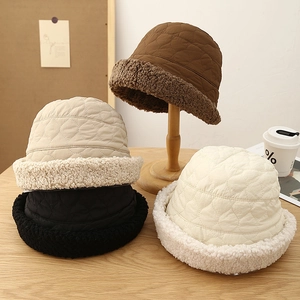 Chapeau Bob Hiver Femmes Matelassé Doublé Sherpa Chaud Coupe-vent Protection Oreilles Extérieur Doux Confortable Accessoire