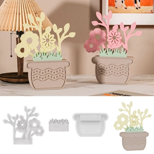 Stampo In Silicone Vaso Di Fiori Pianta Fai Da Te Resina Gesso Artigianato Decorazione Casa Stile Minimalista Moderno