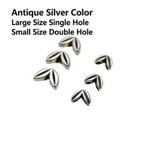 Tibetan silver wheat ear alloy beads in single and double hole styles for DIY jewelry