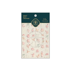 Iridescent butterfly and flower 3D nail stickers with holographic shimmer effects