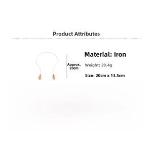 Detailed size and weight specs for the golden teardrop metal choker necklace