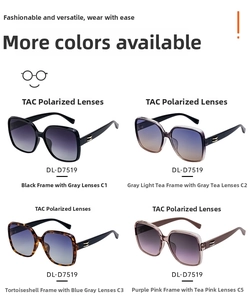 Polarized TAC lenses on square frame sunglasses in four stylish color assortments