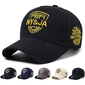 Cotton Baseball Cap Embroidered Letters Adjustable Metal Buckle Retro Street Style Sun Hat For Men Women Outdoor Casual
