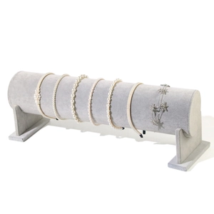 Headband Display Rack Ice Velvet Hair Hoop Holder Round Cylindrical Jewelry Stand Bracelet Organizer For Store Display