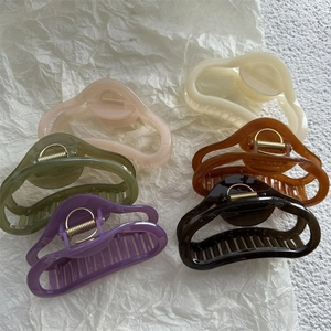 Molletta Per Capelli Grande Da Donna Design Cavo Colore Gelatina Plastica Fermaglio A Squalo Presa Forte Accessori Moda