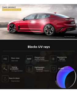 Détail montrant la protection UV400 et la vision HD des lunettes de cyclisme en plein air