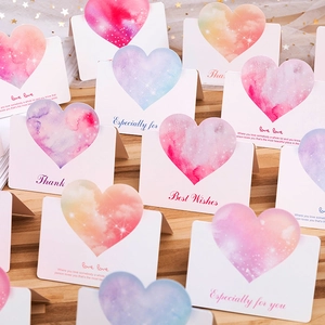 Starry Sky Heart Greeting Cards 3D Hollow Cardstock Message Note For Valentine Birthday Wedding Thank You Best Wishes
