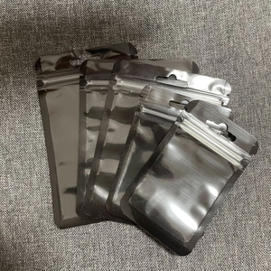 Multiple sizes of black aluminum foil resealable bags for jewelry and accessories