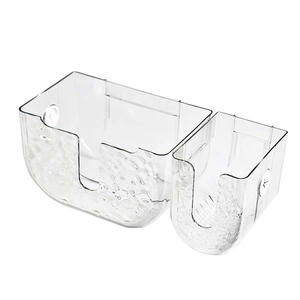 Transparentes Wellen-Taschentuchbox-Set aus Acryl mit staubdichten Deckeln