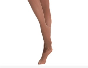 Dettaglio di calze autoreggenti in velluto 80D con texture liscia sulle gambe
