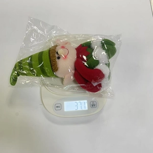 Christmas elf wine bottle cover made of plush fabric weighing 37.1g for holiday decor