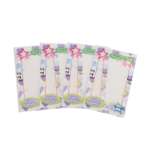 Lot de 4 protège-cartes pastels avec motifs de cœur et d'étoile pour photos de collection