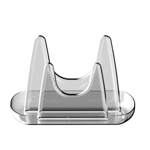 Transparent acrylic kitchen pot lid rack and cutting board stand with U-shaped design