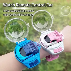Watch Remote Control Car Toy Alloy Mini Racing Car USB Rechargeable Wearable Wireless Racing For Boys Kids