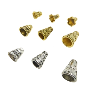 Various vintage alloy bead caps and spacers for jewelry making in gold and silver
