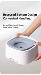 Détail de la gamelle pour chien montrant les rainures et la poignée ergonomique