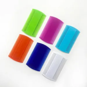 Set of six colorful double-sided plastic flea combs for pet grooming and cleaning