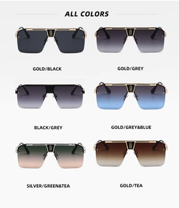 Vista de cuadrícula de seis variantes de color de gafas de sol para hombre con montura