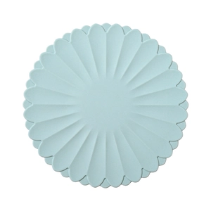 30cm light blue floral silicone heat resistant placemat for modern kitchen dining table