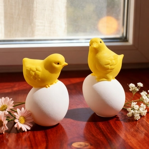 Handcrafted Easter chick silicone resin mold for DIY candle making and plaster ornament