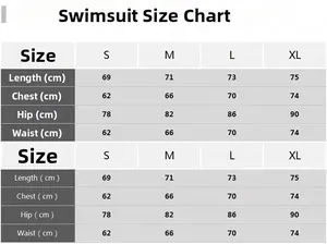 Comprehensive size guide for women off-shoulder ruffle printed one-piece swimsuit