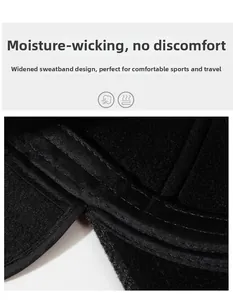Détail du bandeau anti-transpiration et de l'attache velcro de cette casquette d'hiver