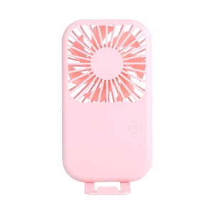 Pink portable mini handheld USB fan with multi-blade design for personal cooling