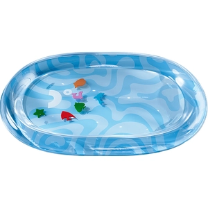 Tappetino d'acqua gonfiabile per neonati con giochi marini e motivi a onde blu