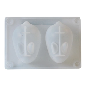 2-cavity translucent silicone mold for citrus fruit shape jelly and rice cake making