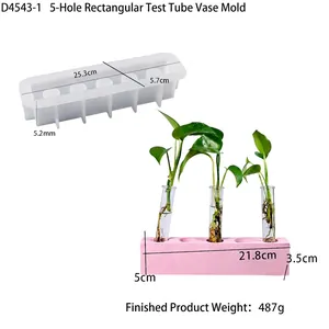 Moule en silicone à 5 cavités carrées pour vases hydroponiques avec spécifications