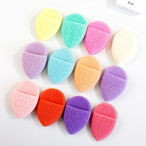Facial Cleansing Sponges Soft Porous Face Wash Puffs Deep Cleaning Exfoliating Multi Colors Heart Waterdrop Shapes