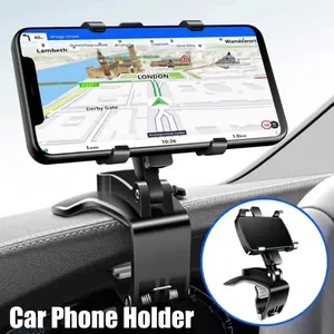 Universal Car Phone Holder Dashboard Rearview Mirror Sun Visor Mount 360 Rotation Adjustable Plastic Multi Functional Navigation Bracket