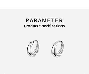 Close-up of minimalist silver hoop earrings with high-polish finish and teardrop shape